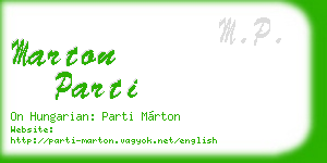 marton parti business card